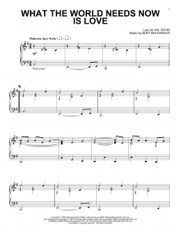 page one of What The World Needs Now Is Love (Piano Solo)