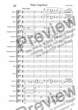 page one of Panis Angelicus