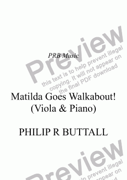 page one of Matilda Goes Walkabout! (Viola & Piano)