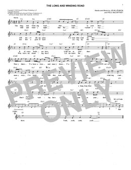 page one of The Long And Winding Road (Lead Sheet / Fake Book)