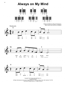 page one of Always On My Mind (Super Easy Piano)