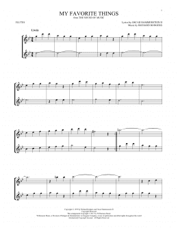 page one of My Favorite Things (from The Sound Of Music) (Flute Duet)