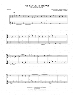 page one of My Favorite Things (from The Sound Of Music) (Violin Duet)