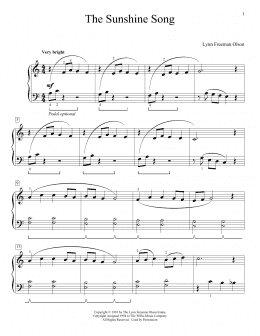 page one of The Sunshine Song (Educational Piano)