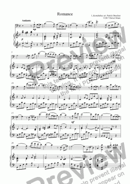 page one of L Kotschubey - Romance for Cello and Piano