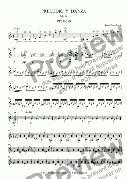 page one of Preludio y danza