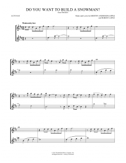 page one of Do You Want To Build A Snowman? (from Frozen) (Alto Sax Duet)