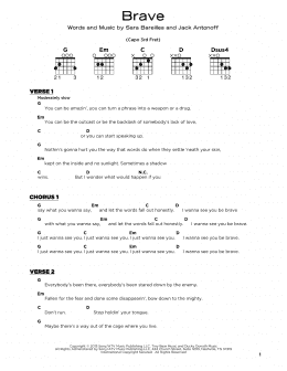 page one of Brave (Really Easy Guitar)