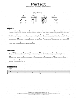 page one of Perfect (Really Easy Guitar)