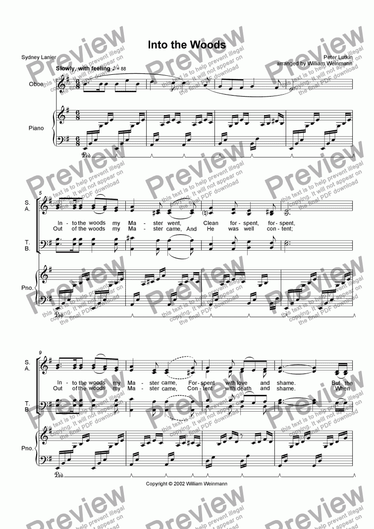 Into the Woods - Download Sheet Music PDF file