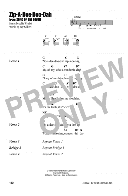 page one of Zip-A-Dee-Doo-Dah (from Song Of The South) (Guitar Chords/Lyrics)