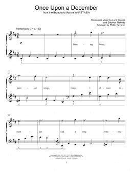 page one of Once Upon A December (from Anastasia) (arr. Phillip Keveren) (Educational Piano)