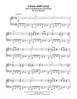 page one of Linus And Lucy (Piano Transcription)