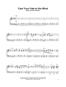 page one of Cast Your Fate To The Wind (Piano Transcription)