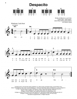 page one of Despacito (Super Easy Piano)