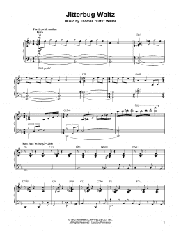 page one of Jitterbug Waltz (Piano Transcription)