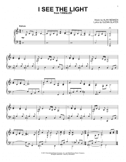 page one of I See The Light (from Tangled) (Piano Solo)