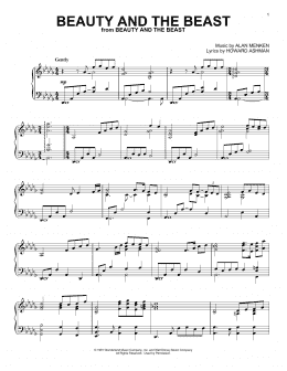 page one of Beauty And The Beast (Piano Solo)