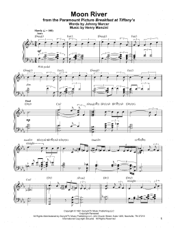 page one of Moon River (Piano Transcription)