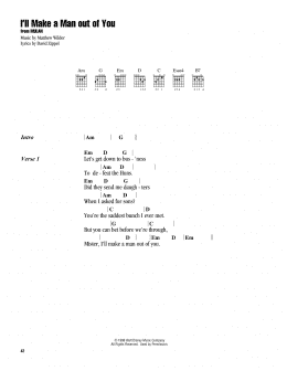 page one of I'll Make A Man Out Of You (from Mulan) (Guitar Chords/Lyrics)