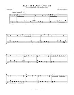 page one of Baby, It's Cold Outside (Trombone Duet)