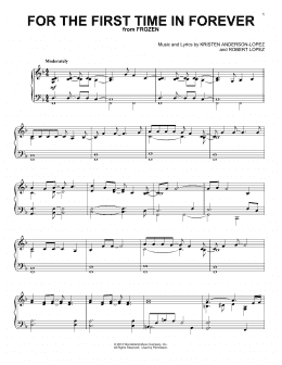 page one of For The First Time In Forever (from Frozen) (Piano Solo)