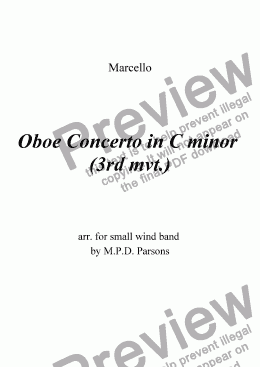 page one of Oboe Concerto mvt. 3 Allegro