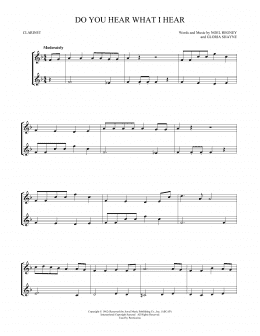 page one of Do You Hear What I Hear (Clarinet Duet)