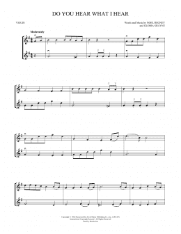 page one of Do You Hear What I Hear (Violin Duet)