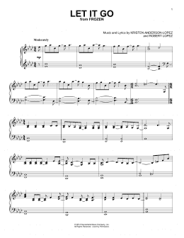 page one of Let It Go (from Frozen) (Piano Solo)