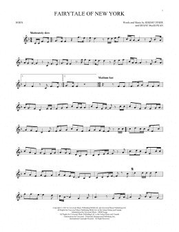 page one of Fairytale Of New York (French Horn Solo)