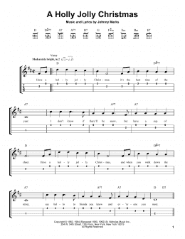 page one of A Holly Jolly Christmas (Easy Ukulele Tab)