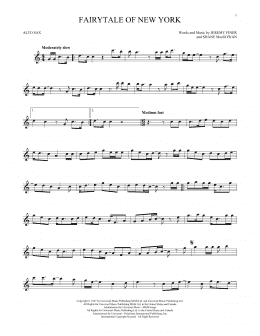 page one of Fairytale Of New York (Alto Sax Solo)