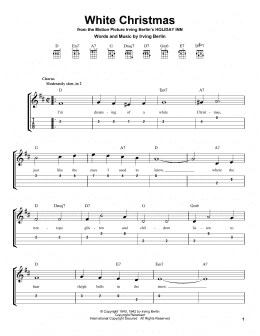 page one of White Christmas (Easy Ukulele Tab)