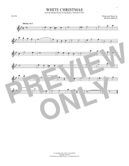 page one of White Christmas (Flute Solo)