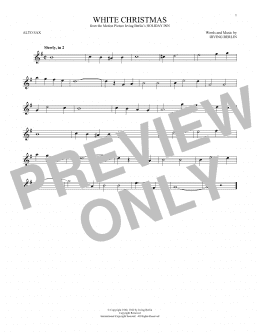 page one of White Christmas (Alto Sax Solo)