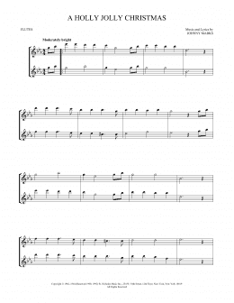 page one of A Holly Jolly Christmas (Flute Duet)