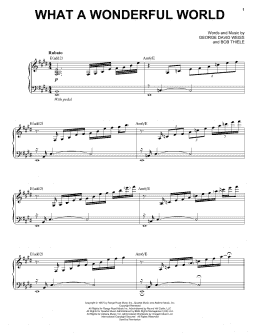 page one of What A Wonderful World (Piano, Vocal & Guitar Chords (Right-Hand Melody))