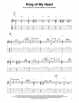 page one of King Of My Heart (Solo Guitar)