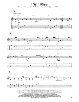 page one of I Will Rise (Solo Guitar)