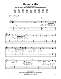 page one of Mamma Mia (from Mamma Mia! Here We Go Again) (Easy Guitar Tab)