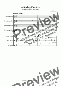 page one of Spring Fanfare (Score & Parts Included)