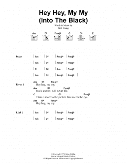 page one of Hey Hey, My My (Into The Black) (Guitar Chords/Lyrics)