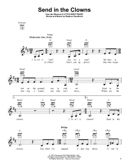 page one of Send In The Clowns (from A Little Night Music) (Ukulele)