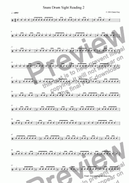 page one of Snare Drum Sight Reading 2