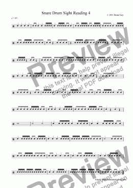 page one of Snare Drum Sight Reading 4