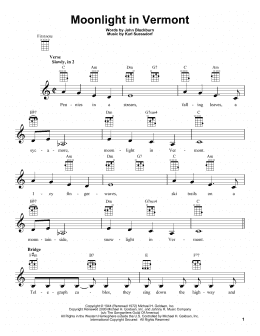 page one of Moonlight In Vermont (Ukulele)