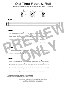 page one of Old Time Rock & Roll (Really Easy Guitar)