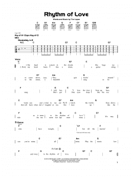 page one of Rhythm Of Love (Really Easy Guitar)