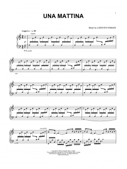 page one of Una Mattina (Piano Solo)